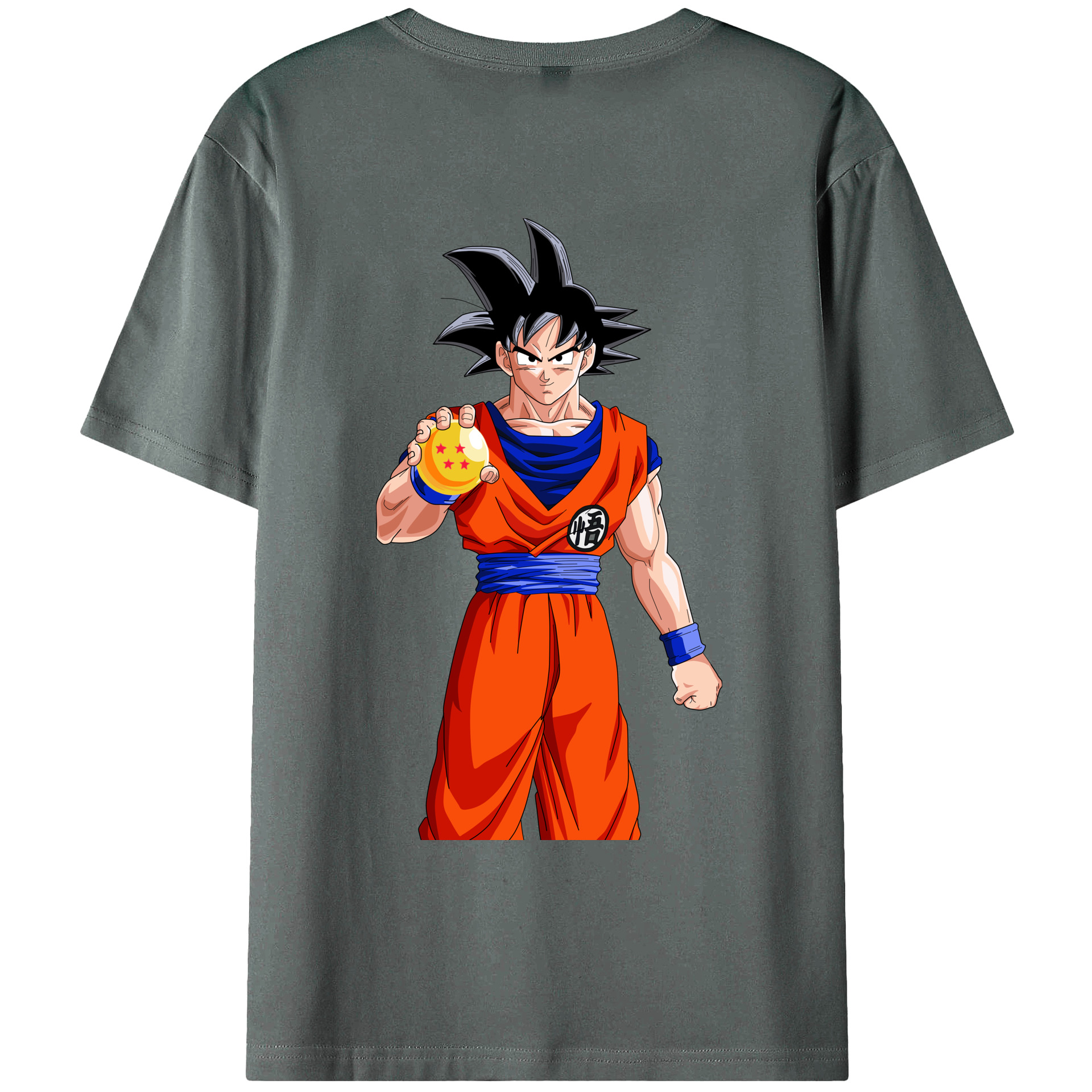（画像用） ドラゴンボール 孫悟空（そん ごくう）Son Goku カカロット DRAGON BALL Kakarotto 綿100％ メンズ半袖Tシャツ（バックプリント） 通気性